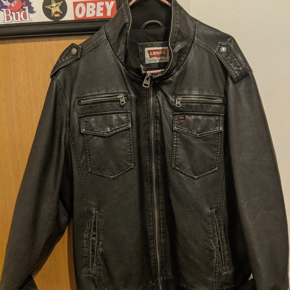 Levi's Faux Leather Jacket Size XL